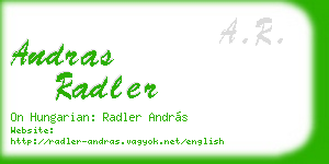 andras radler business card