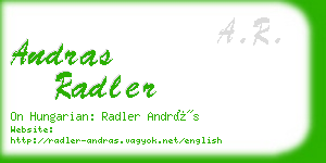 andras radler business card